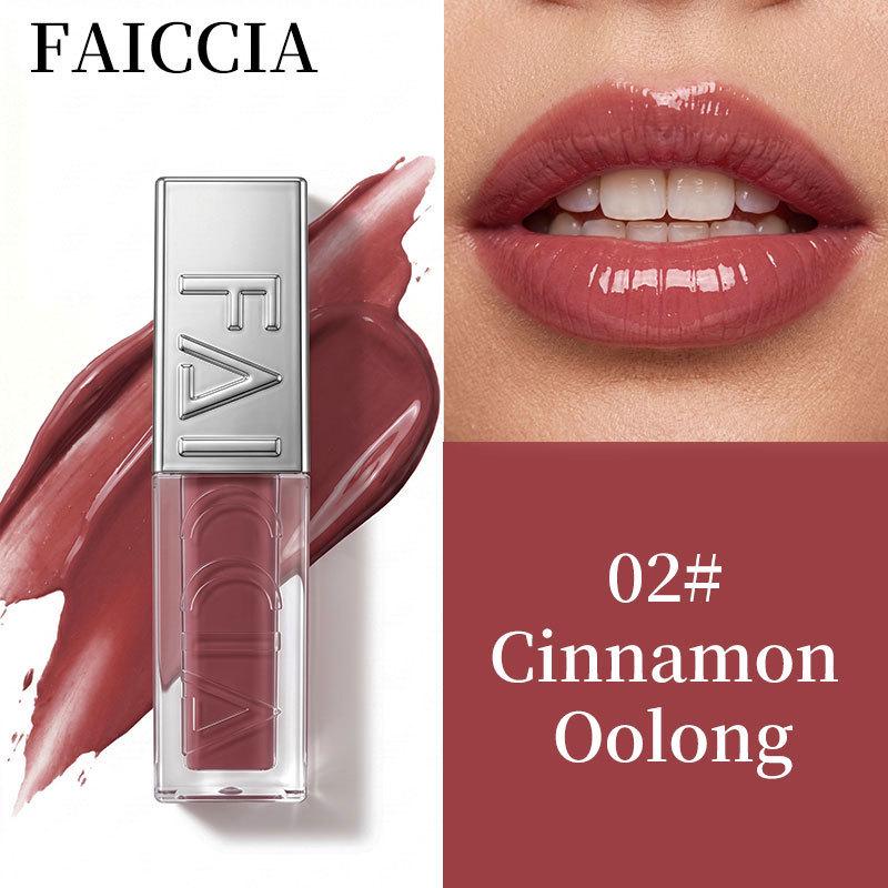 Tinted Mirror Lip Glaze: Long-lasting, Moisturizing, Non-transferring Glass-like Shine, Available in Multiple Colors.