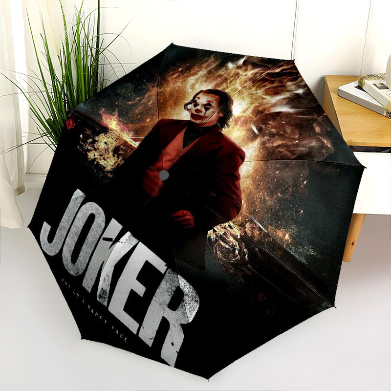 Joker Happy Face Folding Umbrella 8 Paraphenoid Bones Travel Travel Umbrella Outdoor Printing