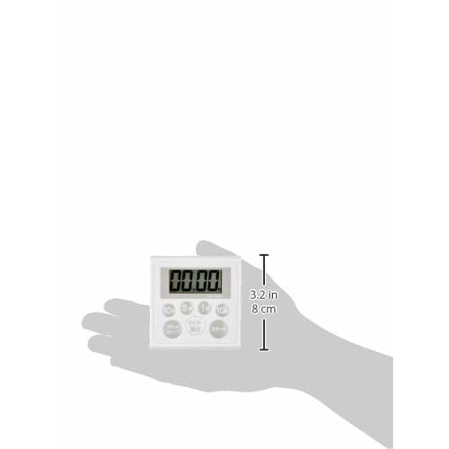 Ohm Electric Kitchen Timer (Digital), White, 7.7cm W x 7.9cm H x 1.2cm D