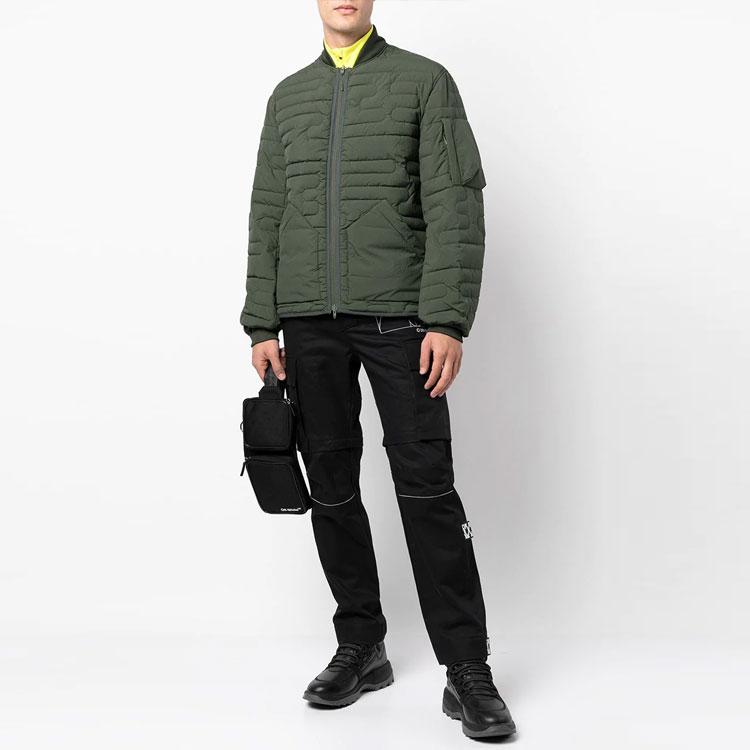 Y-3 Solid Color Insulated Design Pilot Cotton Jacket Men jackets Green HB3469