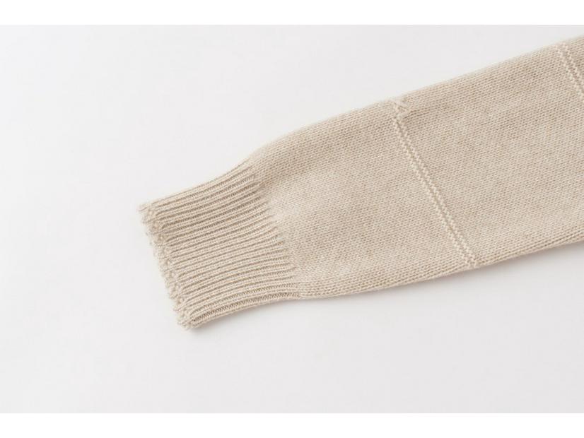 Minimalist Round Neck Tassel Hand-Knitted 2-Ply Cashmere Pullover Sweater