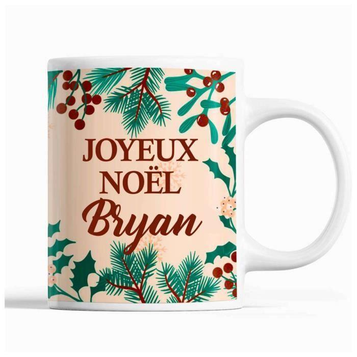 Mug - Bryan - Noël - Céramique - Beige - 325 ml - Résistant lave-vaisselle et micro-onde