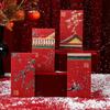 Solid Forbidden City Red Envelope Mixed Pattern Red Packet Creative 2025 Lucky Money Bag  Birthday