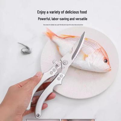 Forbici da cucina multifunzionali in acciaio inossidabile - Robusto taglia ossa, carne e pesce