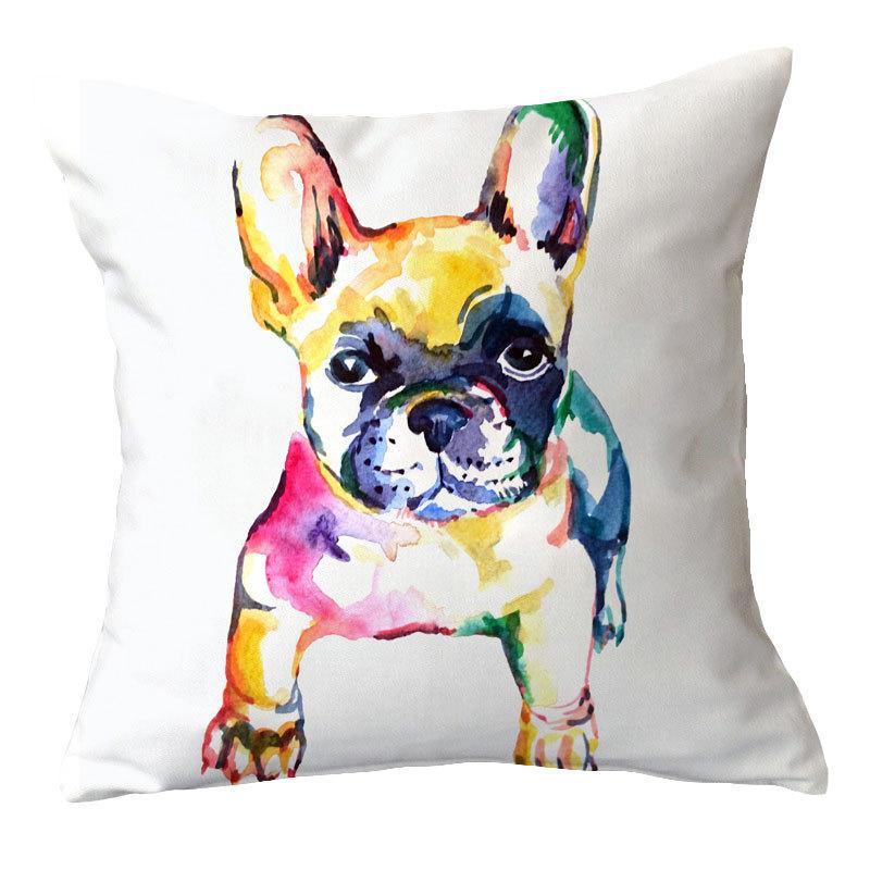 Painted Dog Creative Plush Cushion Pillowcase Office Waist Pillowcase Home Textile