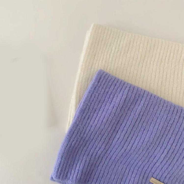 Versatiles Ladies' Knitted Scarf Lightweight Cold Weather Neckerchief Daily Wear for Men Women and Kids