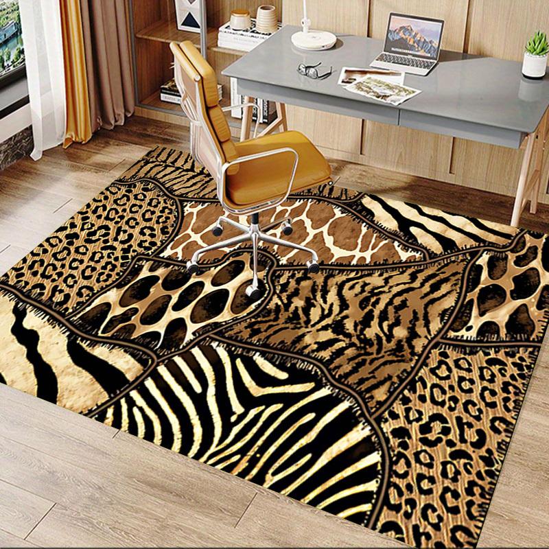 1PC Leopard Print Tiger Stripes Extra Large Non-Slip Floor carpet, Office, family, bedroom, Studio - Large Area Rug Indoor Rugs, Vibrant Colors-W256