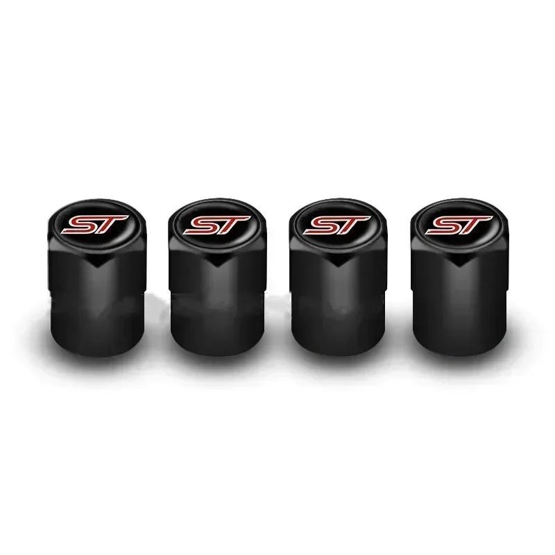 TQ013-4PCS Car Wheel Tire Valve Stem Caps Airtight Cover For Ford ST Line Focus X 2 3 Mondeo Fiesta Kuga MK2 MK3 MK4 Tyre Accessories