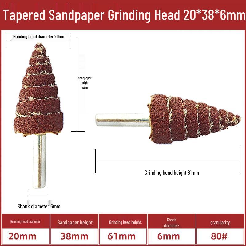 Sanding & Polishing Kit: Handle with Flap Wheel, Disc Sandpaper, Metal Polishing Wheel, Small Conical Flap Head