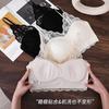 Pure Lace Hollow Back Bra Fixed Cup Seamless Breast Comfortable Gathering