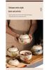 Chinese Retro Ceramic Single-Serve Stew and Soup Pot with Lid