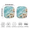 Turtle Pattern Car Sunshade Set: Universal Aluminum Foil Heat Insulation Cover (2-Pack)