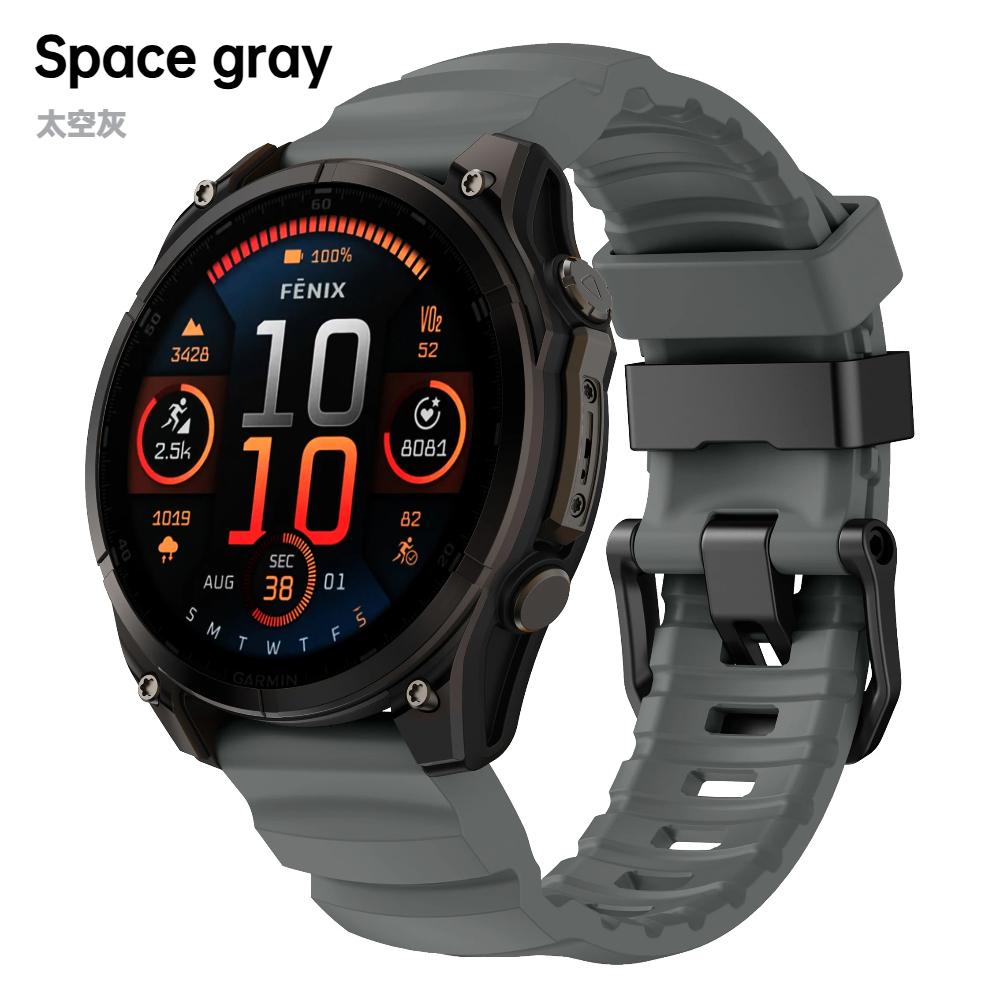 Rychloupínací 22mm 26mm řemínek pro Garmin Tactix8 Silikonový pásek pro Garmin Fenix 8/7X Pro/E Enduro 3 Náramek pro Forerunner 970-965/Instinct 3
