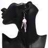 Creative Cute Jellyfish Long Tassel Drop Earrings New Funny Shiny Glass Seed Beads Handmade Women's Earring Mermaid Jewelry Gift