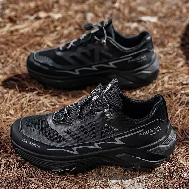 Men's shoes 2025 new spring sports shoes breathable non-slip casual running mountaineering outdoor tourism hiking men's shoes