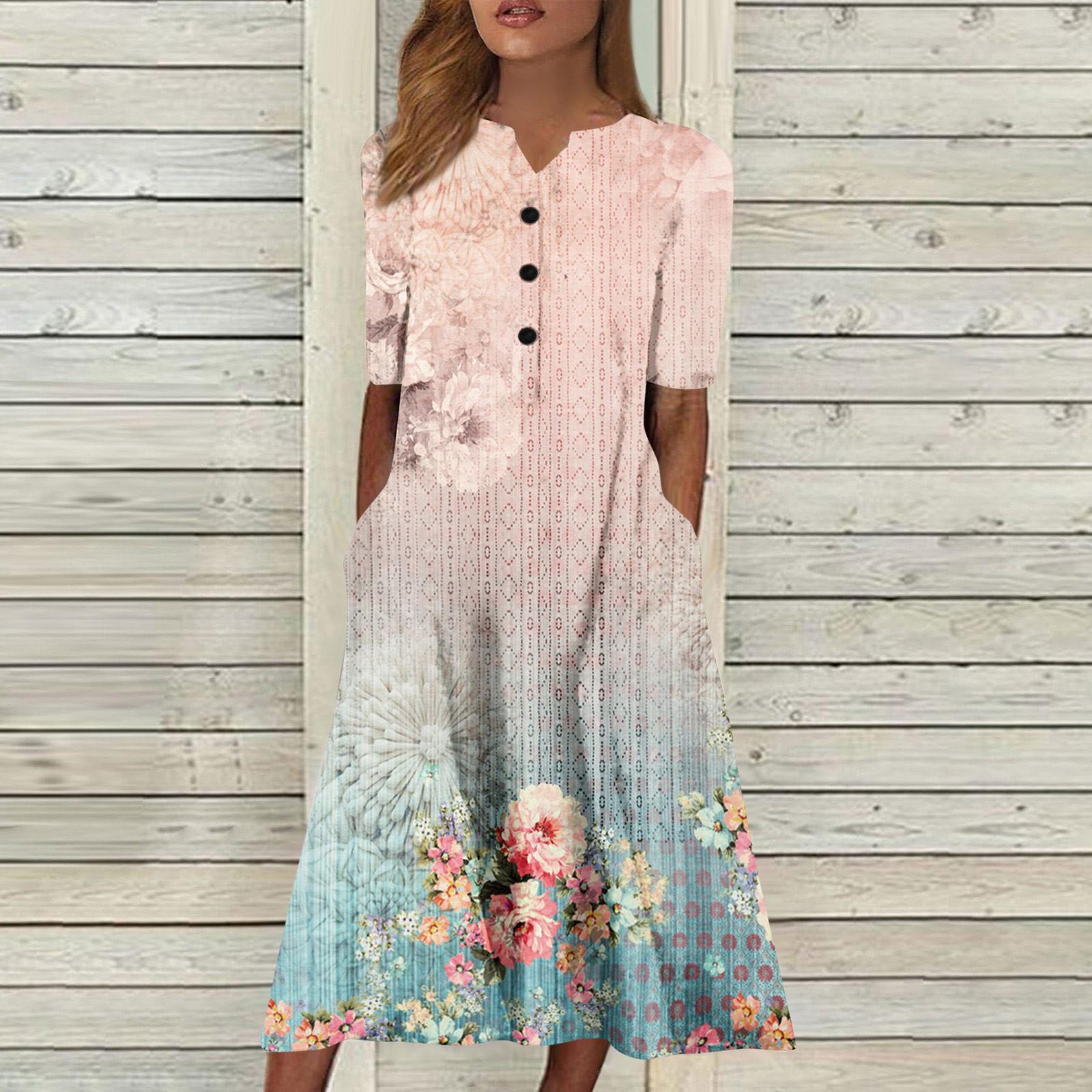 Женская летняя повседневная модная пляжная свинг-юбка с v-образным вырезом и короткими — фото 9