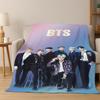 Fashion B-BTS Kpop Ultra Soft Flannel Throw Blanket, Warm Cozy Blanket for Couch Sofa Bed  Bedroom Living Room Travel Gift