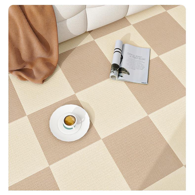 Office Living Room Bedroom Self-adhesive Splicing Carpet Crawling Mat Square Non-slip Floor Mat Hoom Decoration