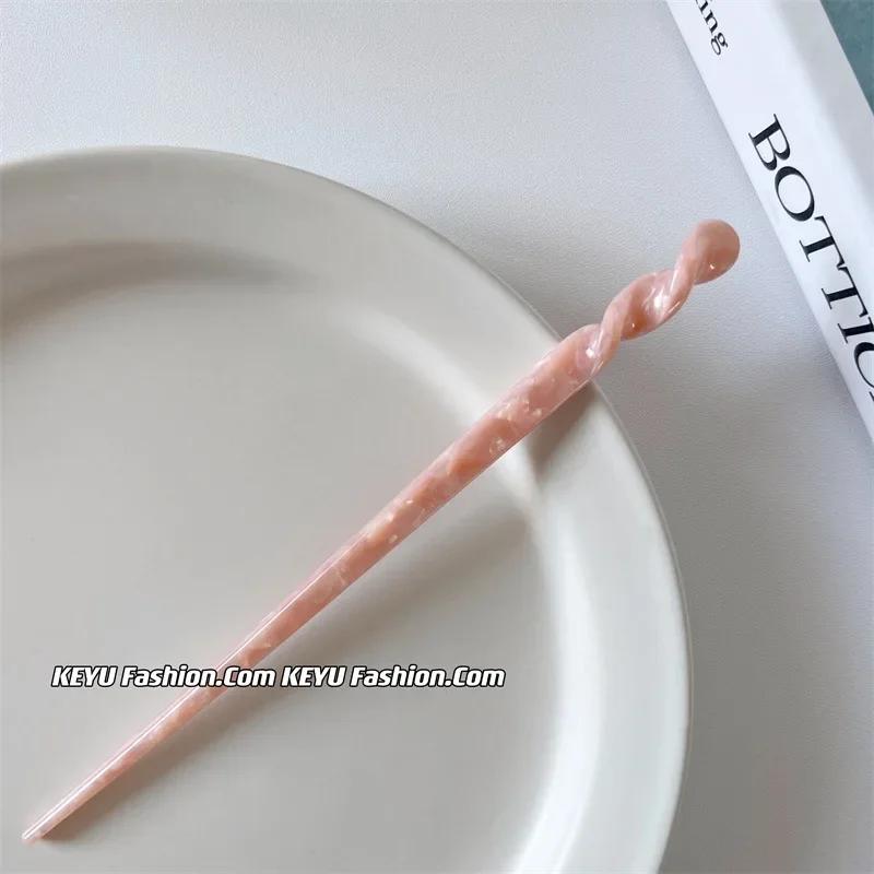Chinese Style Hair Sticks Vintage Acetate Resin Chopstick Women Hairpins Hair Clip Pin Headwear Wedding Hair Jewelry Accessories