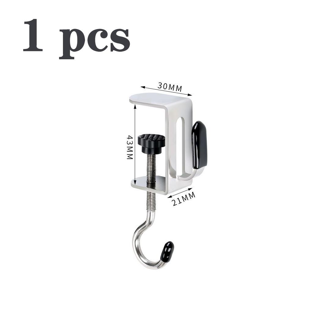 

Adjustable Stainless Steel Desk Hook Dual Hanger Table Clamp Rustproof Organizer for Headphones Bags Purses Accessories