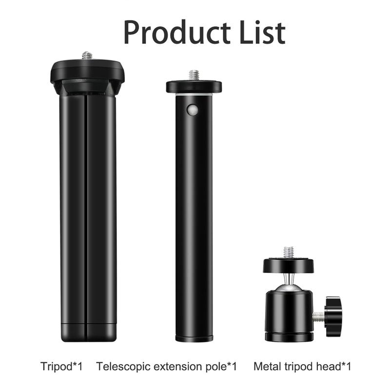 3in1 Portable Handheld Multifunction Desktop Tripod 1/4 Screw Head Flexible Selfie Tripod Stand For Phone Camera Live Streaming