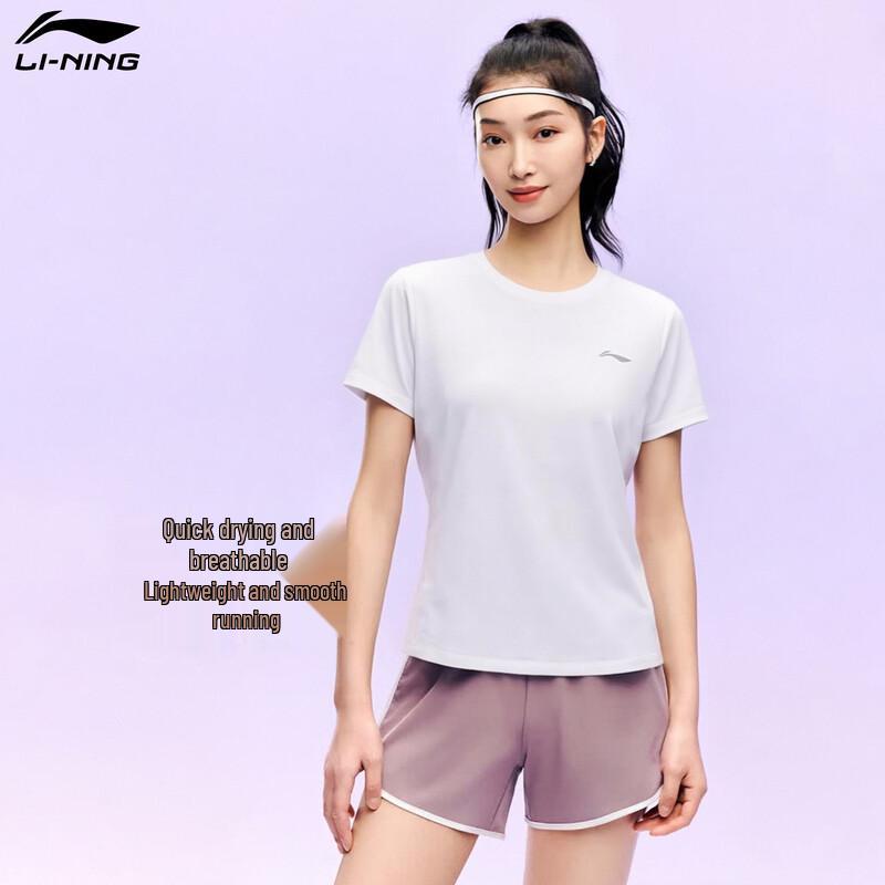LI-NING Women's Professional Running Quick-Dry Short Sleeve T-shirt