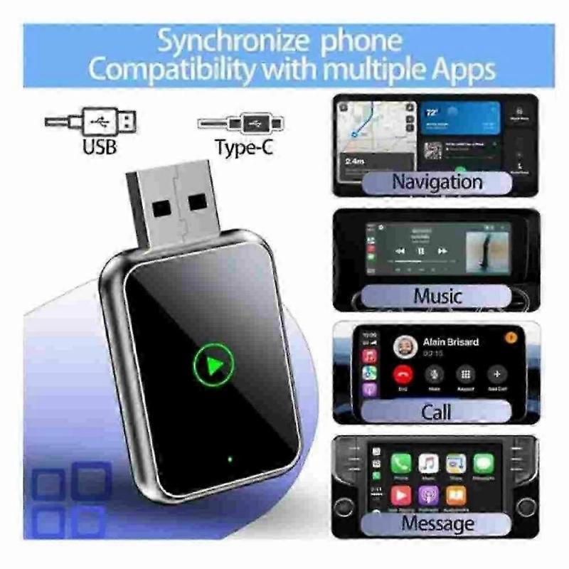 Mini Wireless CarPlay Adapter - Schnelle Auto-Verbindung Drahtlose Freiheit für CarPlay & Android Auto