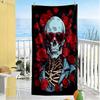 Knife Skull Beach Towel High Absorbency & Quick-Dry Comfortable Lightweight Portable for Swimming,Beach,Camping, Travel, Beach Accessories,Gym
