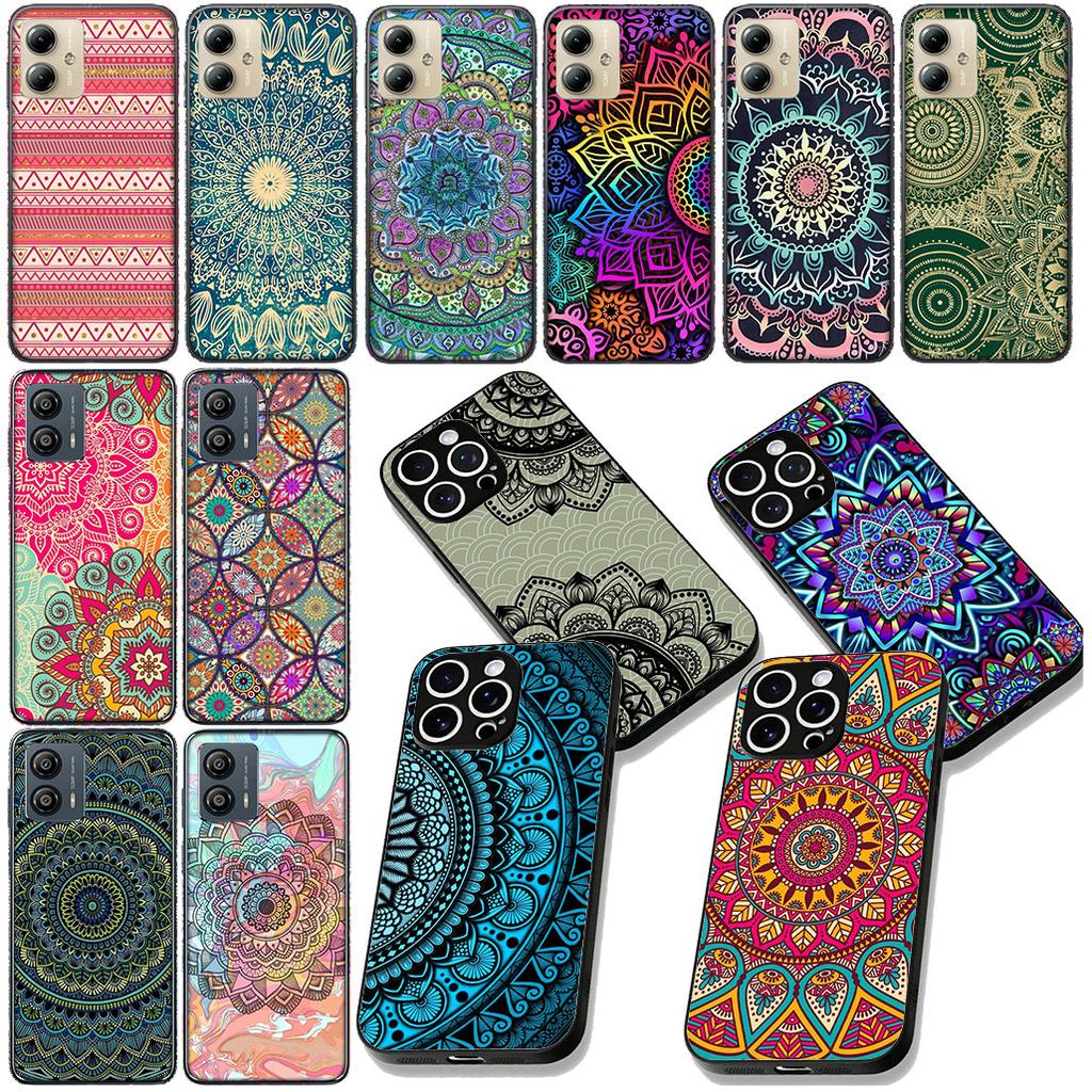 Floral Paisley Mandala flower Wood Texture Phone Case for Xiaomi Poco C85 C65 C75 X7 X6 M6 M8 F7 F8 Ultra F6 Pro Cover Casing