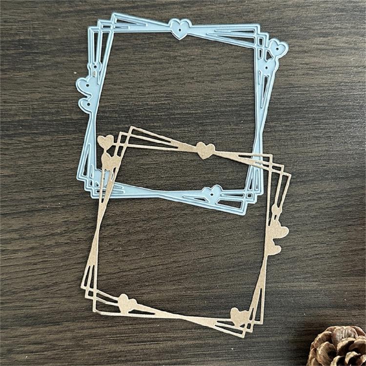 Metal Cutting Dies Heart Frame Die Cuts Templates Molds Embossing Stencils for Album Scrapbooking Journal Decoration