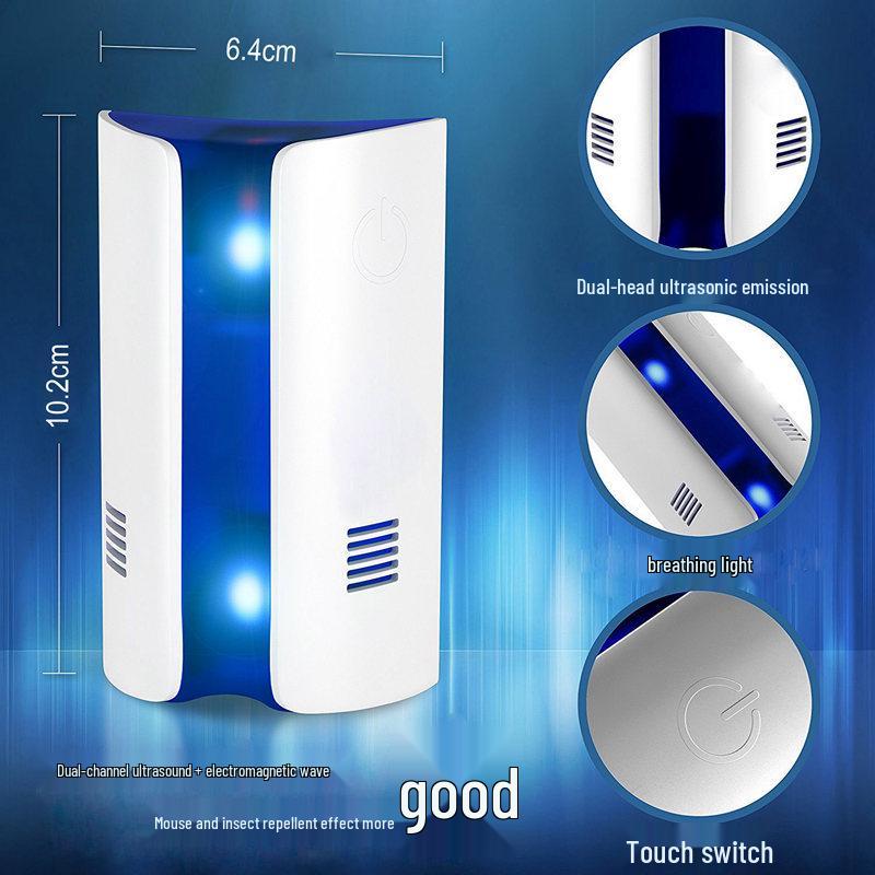 Ultrasonic & Electromagnetic Insect and Rodent Repeller Plug-in