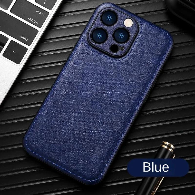 Husă de lux din piele pentru iPhone 16 15 14 13 12 11 Pro Max X XR XS 7 8 Plus SE, husă de protecție pentru camera foto Business