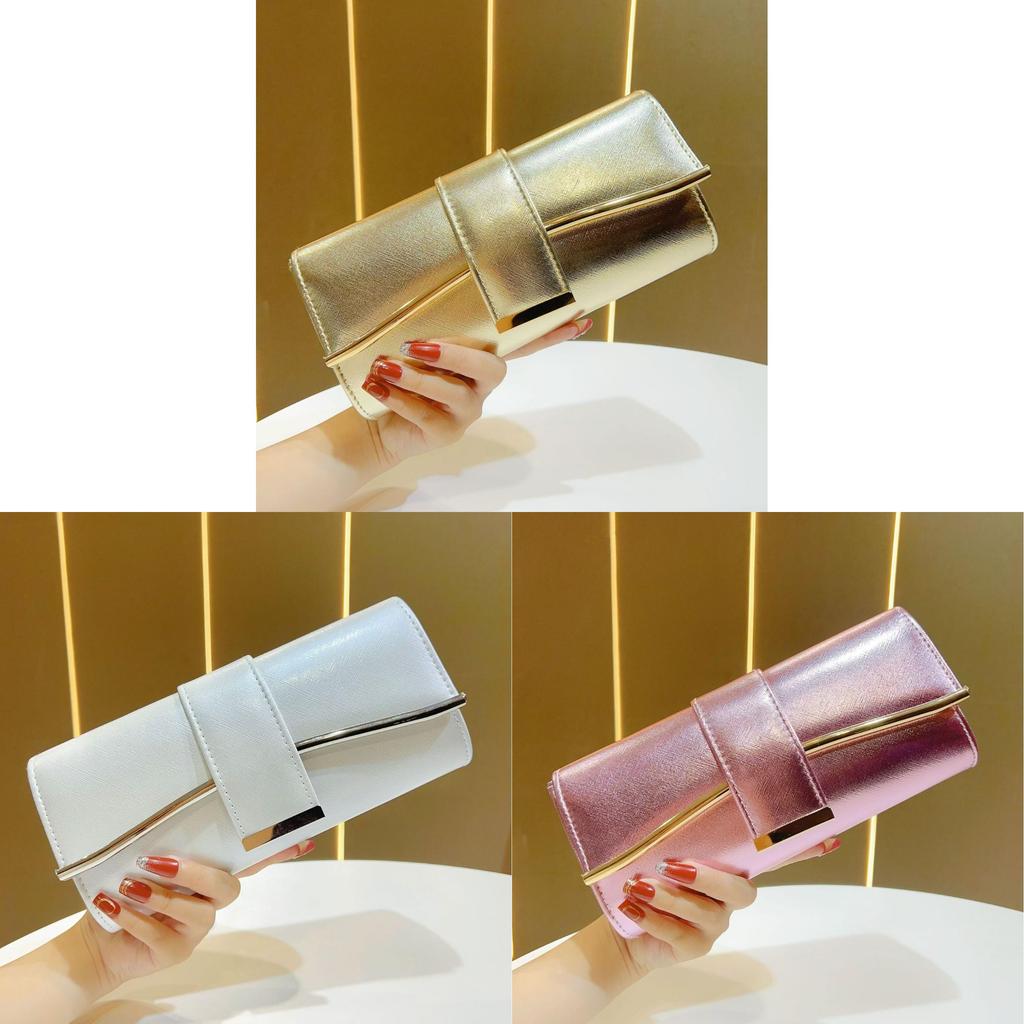 Pochette da donna in PU portatile con chiusura magnetica per eventi serali e feste