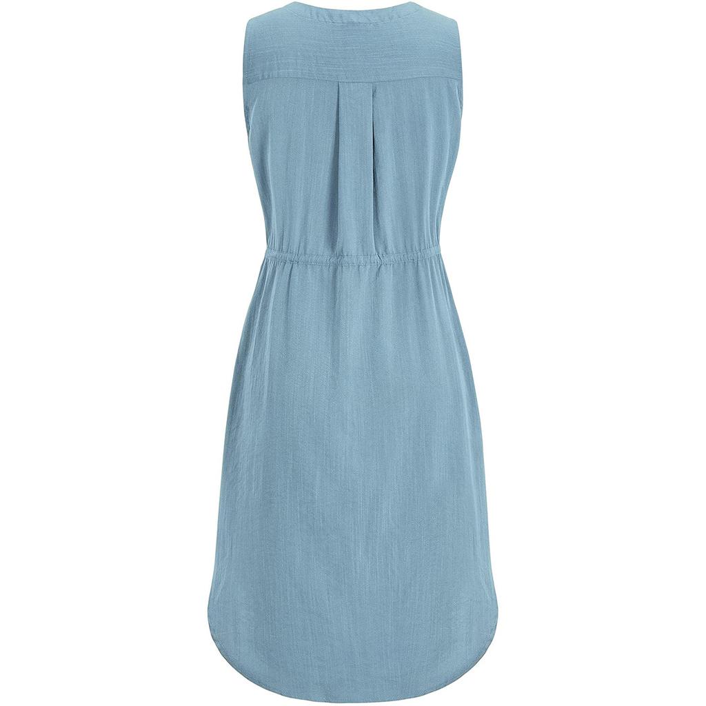 Women's Casual Shirt Dress Sleeveless Colid Long Tank Dressed Vest Dress