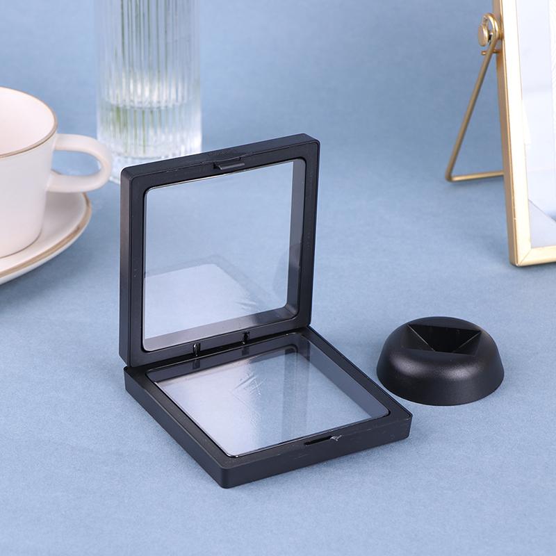 9*9*2Cm Black Pe Film Hanging Jewelry Display Suspension Box Ring Elastic Film