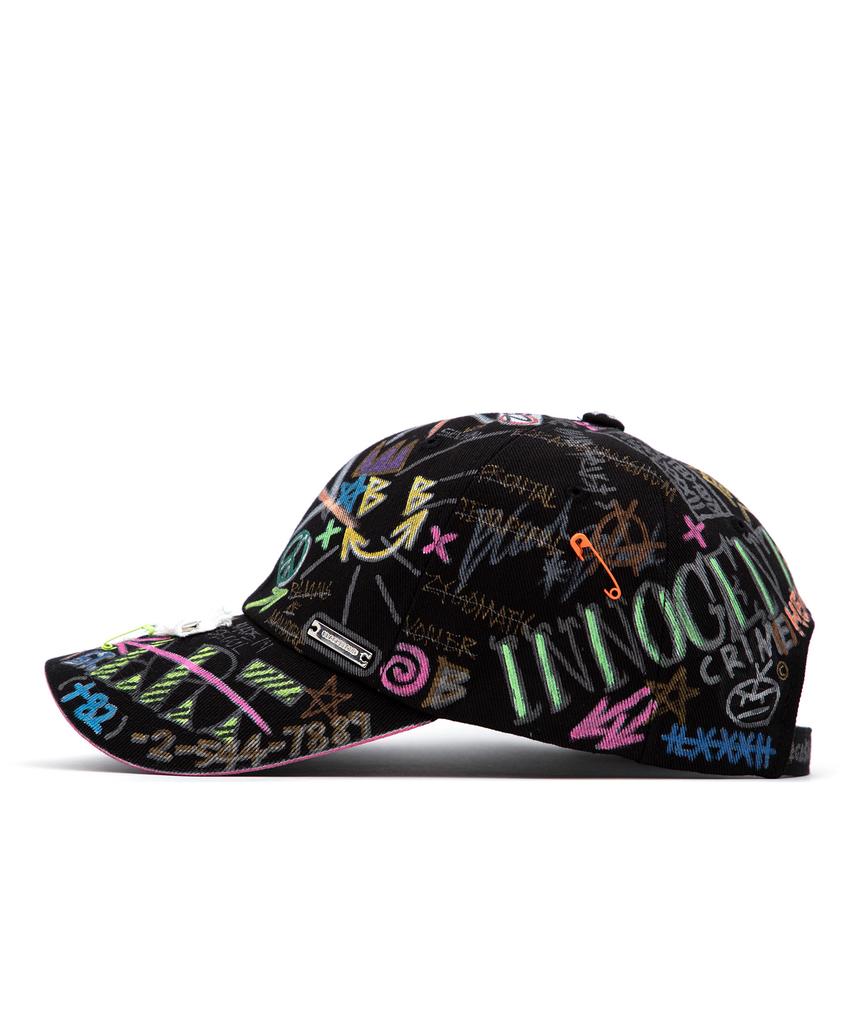 BLACKBLOND Bibbidi Plate Logo Cap Graffiti Version (Black)