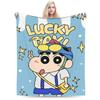 Crayon Shin chan Knitted Blanket Cartoon Flannel Throw Blankets Summer Air Conditioning Personalised Soft Warm Bedspread