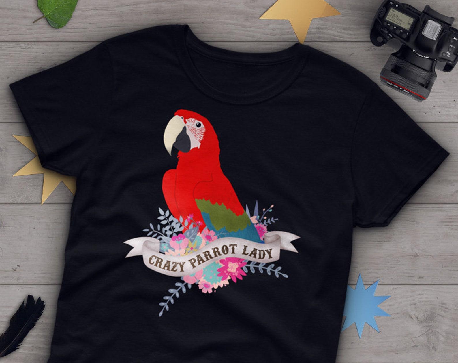 Green-winged Macaw Shirt, , Funny Parrot Lover Gift, Cute Bird T-shirt, Green Wing Macaw Tshirt, Pet Graphic Tee, Navy, Greenwinged 120