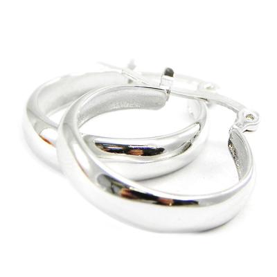[I3918] - Silver 'Choreography' Hoop Earrings 2 Cm