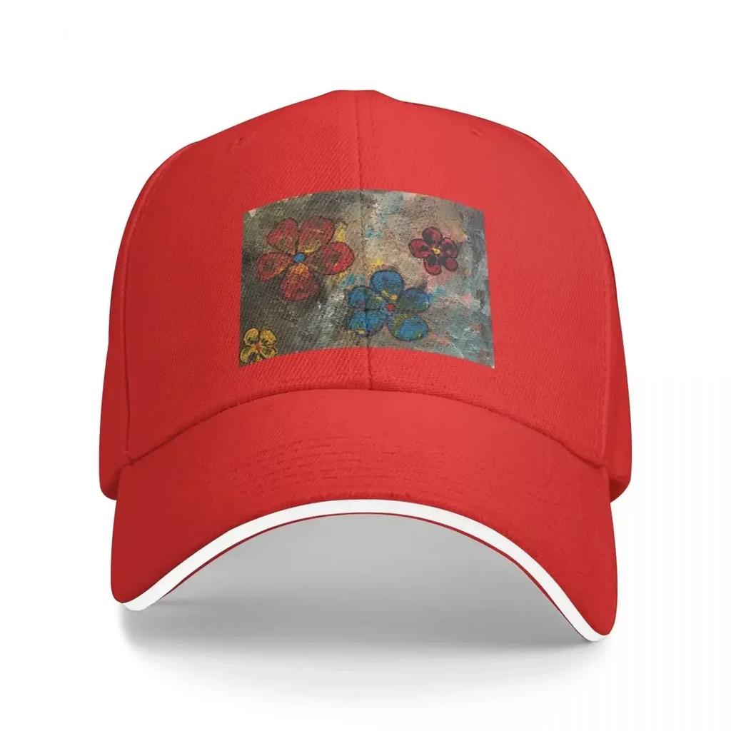 four flowers Baseball Cap Big Size Hat hard hat Unisex Womens