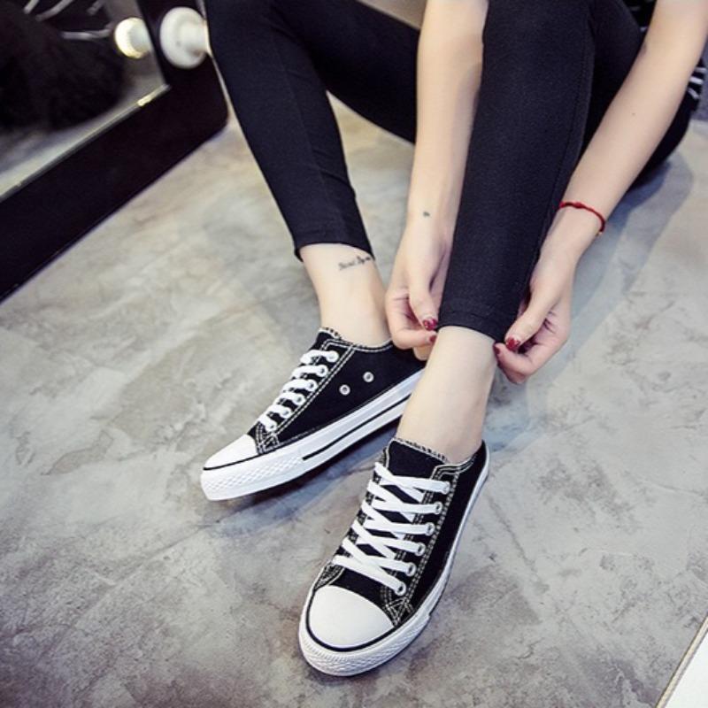 Fashion Hot Sale Women's Canvas Shoes Casual Breathable Flat Shoes Luxury Brand Woman Convenient Walking Footwear Sneakers Zapatos Mujer