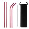 Mixing Color Reusable Metal Drinking Straws 304 Stainless Steel Straw Set with Cleaner Brush Bar Drinkware Party Accessory