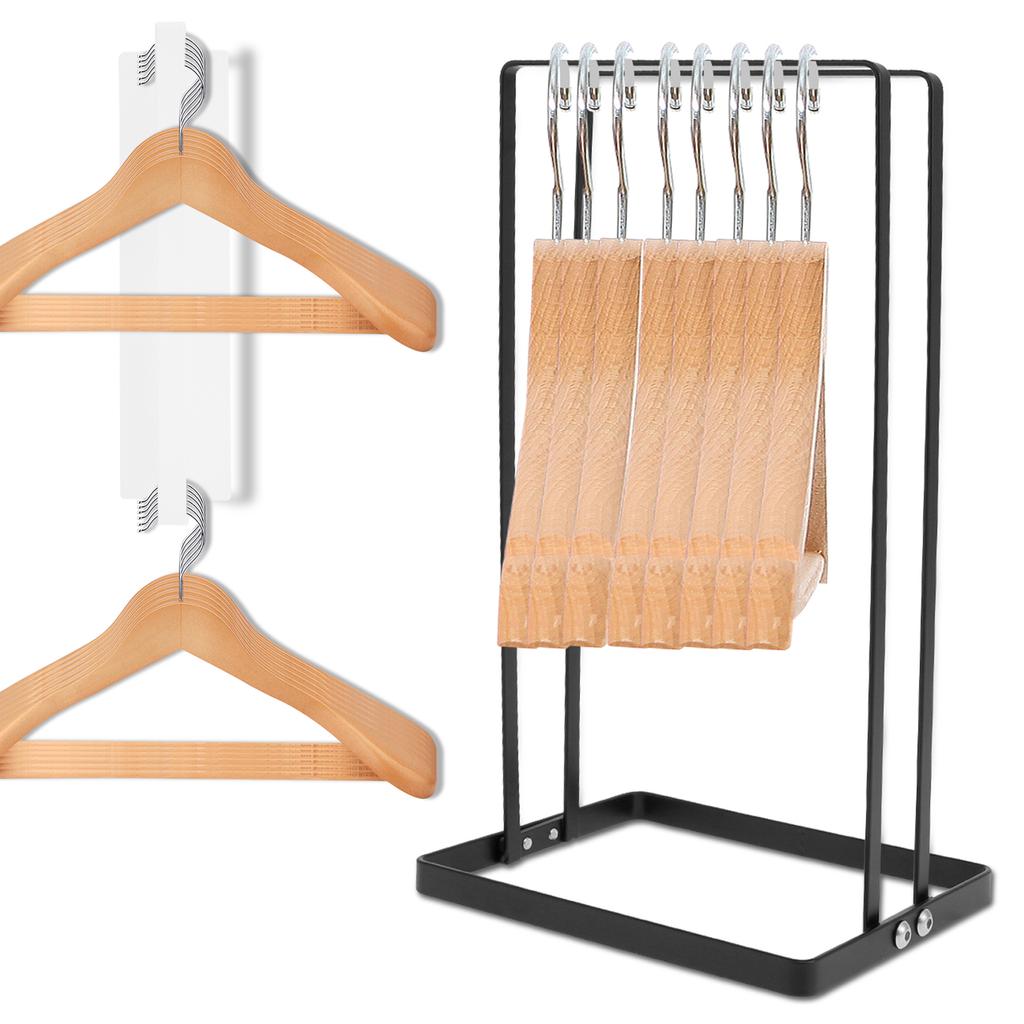Hanger Organizer Stacker Metal Clothes Hanger Stand Household Closet Laundry Room Holds Storage Rack