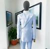 Elegant  White  Solid Men Suits Two Piece Formal Notch Lapel Single Breasted Slim Fit Outfits Office Business Casual Suits