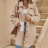 New Winter Snap-front Pullover Plush Coat - Loose and Elegant Long Coat for Women