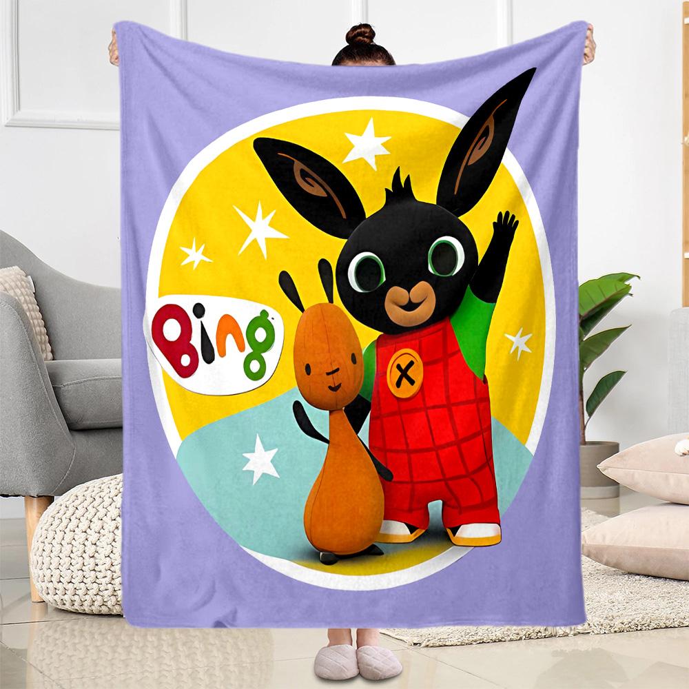 Bing's Colorful Adventure Blanket Warmthful Decor Suitable for Chair Picnics Bed Four Seasons Multipurpose Modern