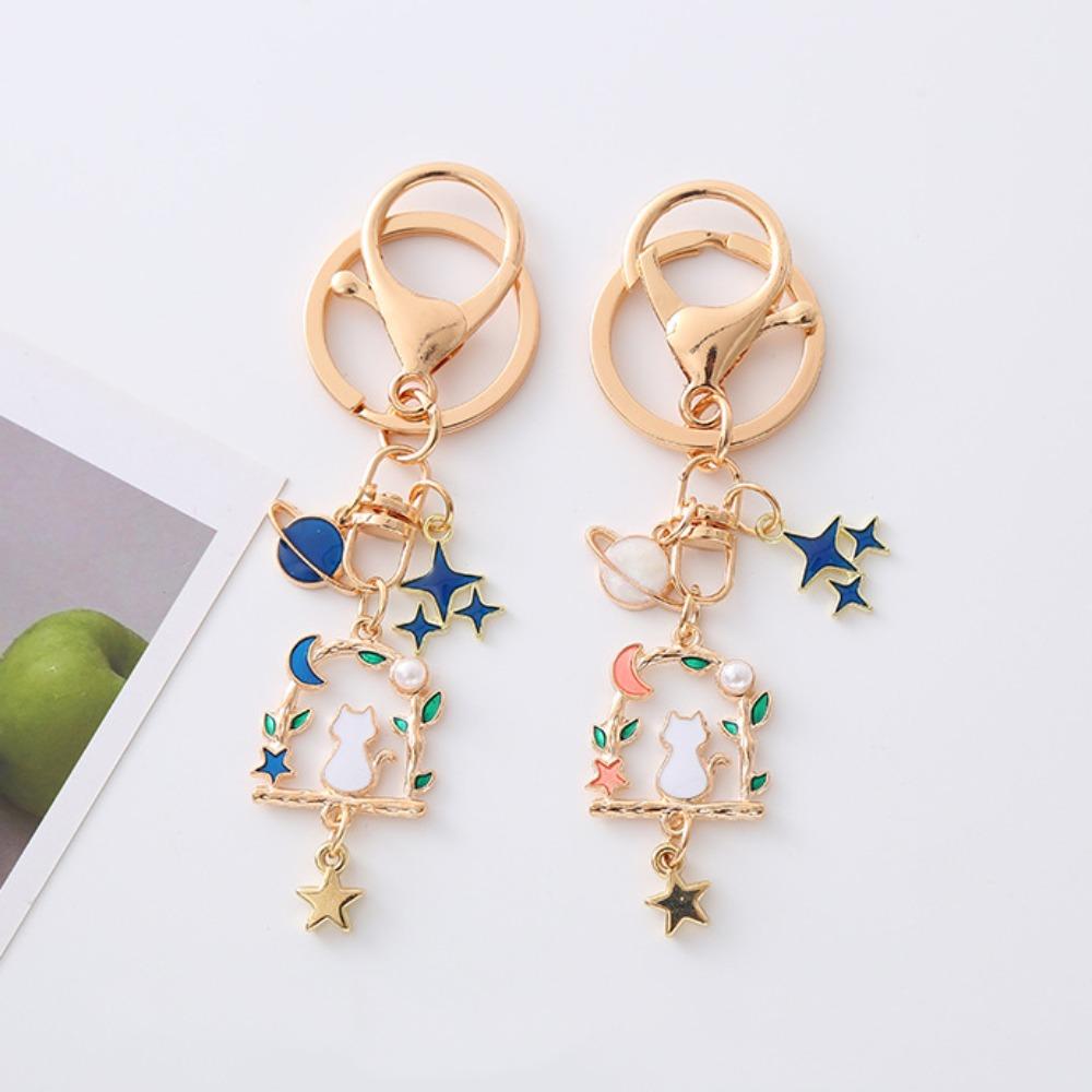 

Подвески Звездное небо Кошка брелок ювелирные изделия Кошка цинк цинковый сплав брелок Кошка пара брелок девушка подарки