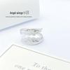 S925 Sterlingsilber Engelsflügel Unisex Verstellbarer Ring – Elegantes Geometrisches Design im Light Luxury Stil