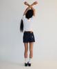 RONRON Heart Pocket Mini Short Denim Pants Indigo Blue