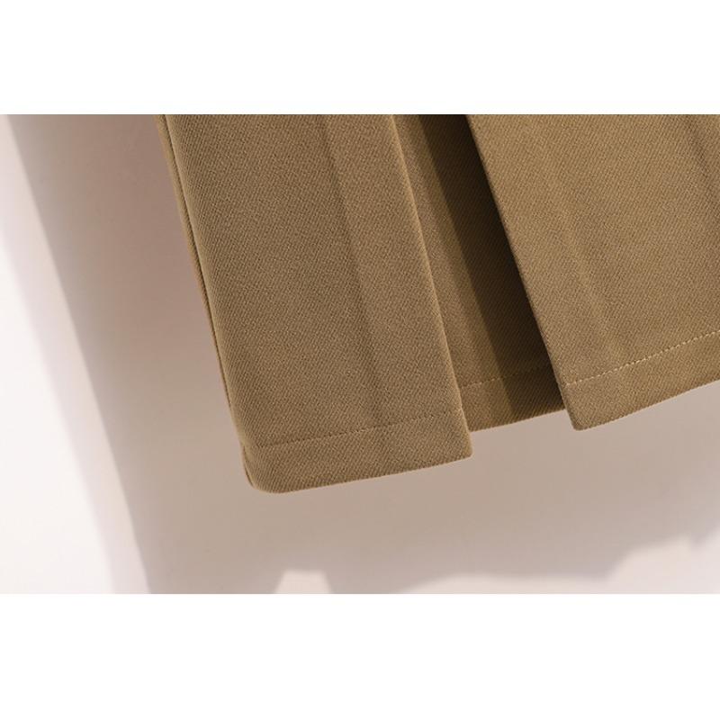 Dimanaf 2024 Nye Høst Vinter Pluss Størrelse Lange Dameskjørt Ensfarget A-linje Oversize Dame Elegant Høy midje Plisserte skjørt